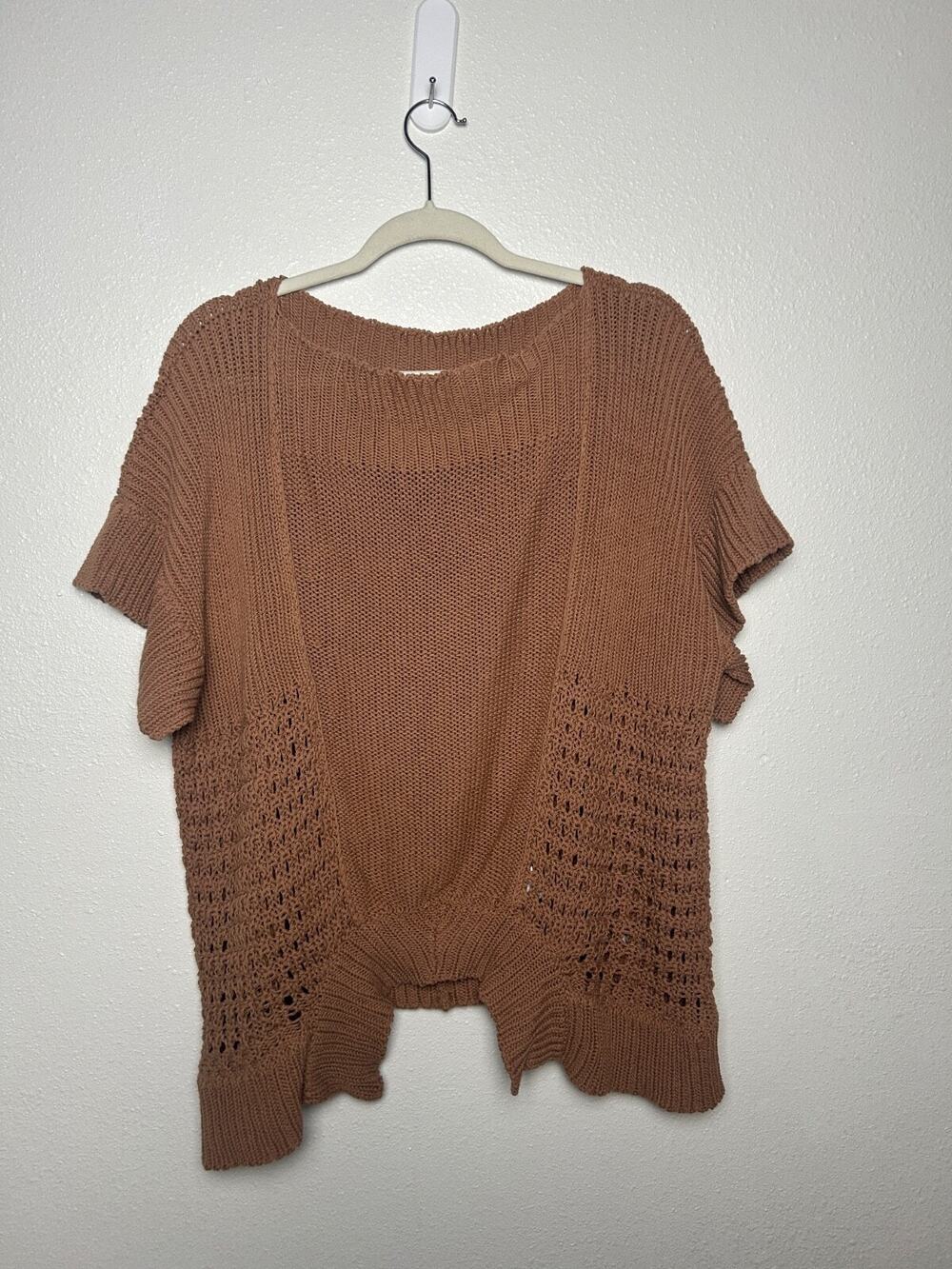 Womens STELLA McCARTNEY Sweater Knit Top Linen Cotton Beige Size 12 US/46 EU